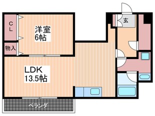 アイエスビル江波西の物件間取画像